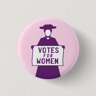 Bóton Redondo 2.54cm Votos A Favor Das Mulheres