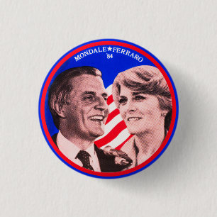Bóton Redondo 2.54cm Walter Mondale Geraldine Ferrero - T-Shirt