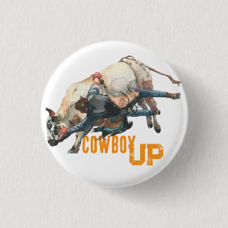 Bóton Redondo 2.54cm Western Cowboy Rodeo Bull