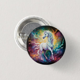 Bóton Redondo 2.54cm White Wonder: O Unicórnio Branco Espectral