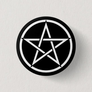 Bóton Redondo 2.54cm Wiccan & Magick Pentagram Pentacle - M1