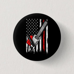 Bóton Redondo 2.54cm Wildland Firefighter Chainsaw Red Line American Fl