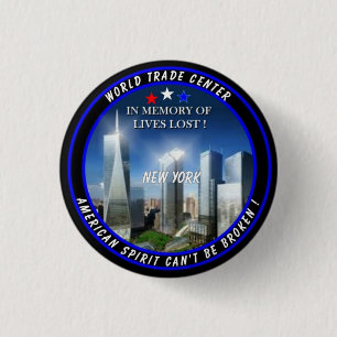 Bóton Redondo 2.54cm World Trade Center