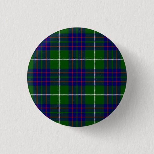 Bóton Redondo 2.54cm Xadrez azul-tartan tartan MacIntyre (Frente)