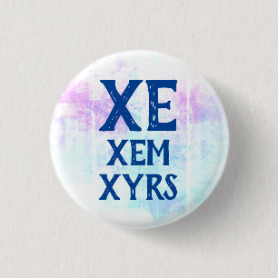 Bóton Redondo 2.54cm Xe Xem Xyrs Pronouns