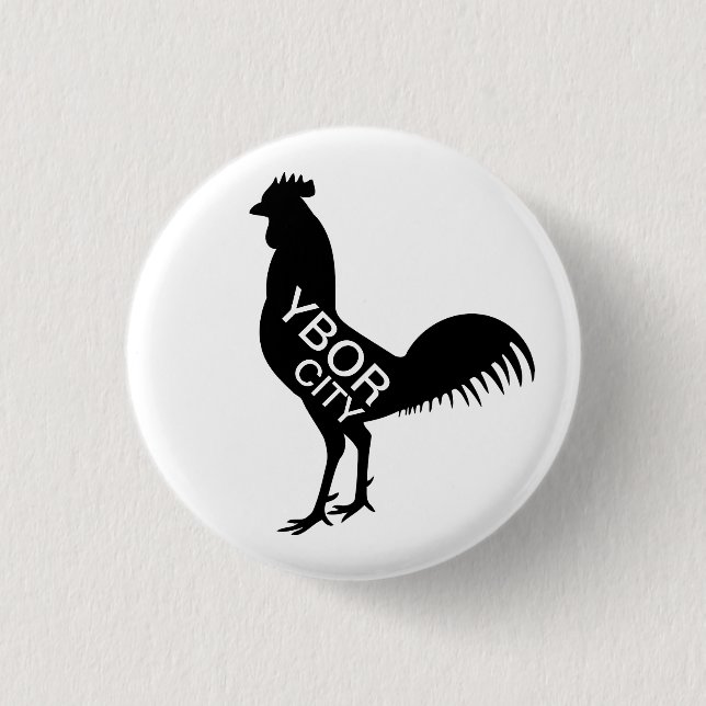Bóton Redondo 2.54cm Ybor City Rooster (Frente)