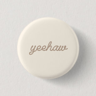 Bóton Redondo 2.54cm Yeehaw Rodeo Cowboy Button