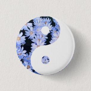 Bóton Redondo 2.54cm Yin floral Yang