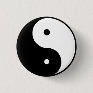 Bóton Redondo 2.54cm ying & Yang