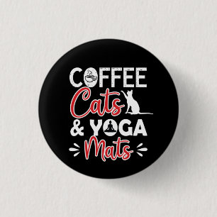 Bóton Redondo 2.54cm Yoga Lover Café Gato E Yoga Mats