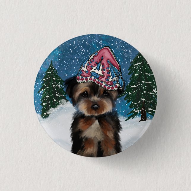 BÓTON REDONDO 2.54CM YORKIE POO (Frente)