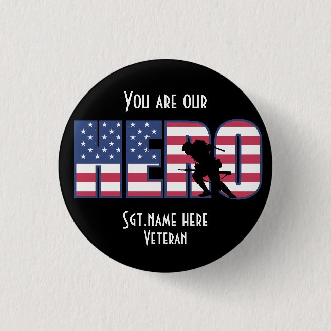 Bóton Redondo 2.54cm You Are Our Hero Button (Frente)