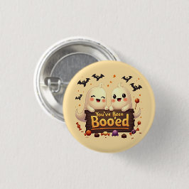 Bóton Redondo 2.54cm "You've Been Boo'ed" Cheerful Ghosts Button