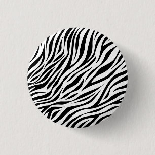 Bóton Redondo 2.54cm Zebra Animal Skin Impressão Pattern-15391