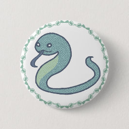 BÓTON REDONDO 5.08CM デフォルメ蛇イラスト缶バッチ｜キュートなデザインがアクセントに