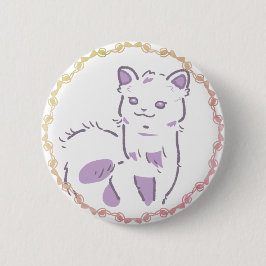 BÓTON REDONDO 5.08CM パステル紫＆グラデーションリボンの愛らしいアルパカデザイン  