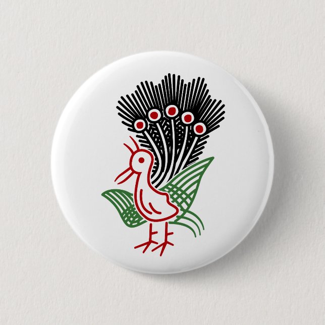 BÓTON REDONDO 5.08CM 麻雀牌 1索 イーソウロゴのみ-01 (Frente)