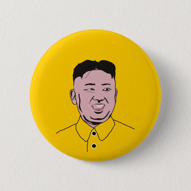 Bóton Redondo 5.08cm 김정은 do Jong-un | de Kim (Frente)