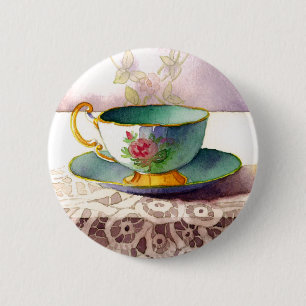 Bóton Redondo 5.08cm 0001 Teacup on Lace Button