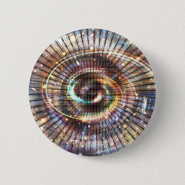 Bóton Redondo 5.08cm 01001010100101101 - Botão (Frente)