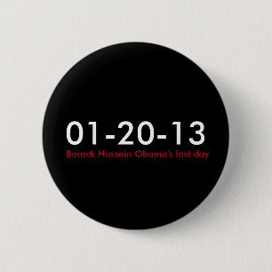 Bóton Redondo 5.08cm 01-20-13, último dia de Barack Hussein Obama