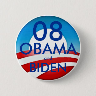 Bóton Redondo 5.08cm 08 OBAMA e BIDEN