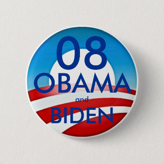 Bóton Redondo 5.08cm 08 OBAMA e BIDEN
