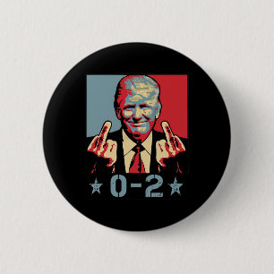 Bóton Redondo 5.08cm 0 2 Engraçado Trump 2024 Trump 2024 Vencedor da vi