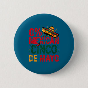 Bóton Redondo 5.08cm 0% mexicano cinco de mayo festa chapéu engraçado