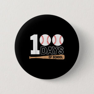 Bóton Redondo 5.08cm 100 Dias De Basebol Escolar 100º Dia Da Escola