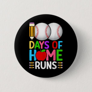 Bóton Redondo 5.08cm 100 Dias De Casa Executa Baseball 100º Dia De
