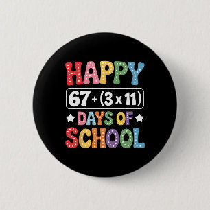 Bóton Redondo 5.08cm 100 Dias De Escola Equação Matemática Groovy 67 Me