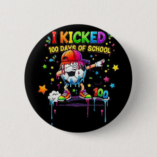 Bóton Redondo 5.08cm 100 Dias De Escola Futebol Gotejamento Crianças Me