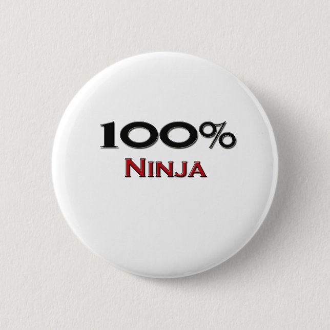 Bóton Redondo 5.08cm 100 por cento Ninja (Frente)