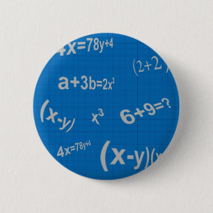 BÓTON REDONDO 5.08CM 129 EQUAÇÕES MATMÁTICAS AZUIS EDUCAT MATEMÁTIC