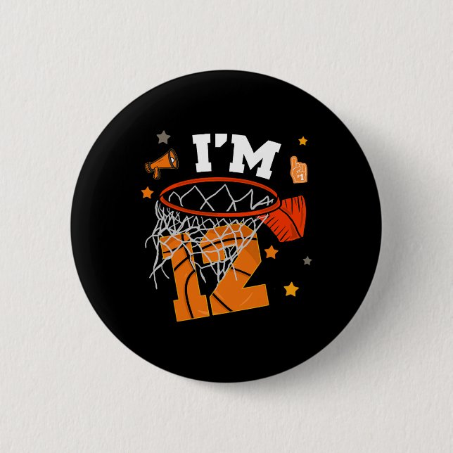 Bóton Redondo 5.08cm 12th Birthday Sketll Boy Twelve Years 12 Yr Old Bd (Frente)