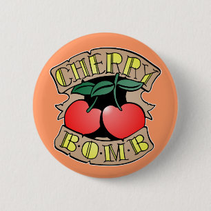 Bóton Redondo 5.08cm 1413032011 - Cherry Bomb Inverso (Rocker & Kustom)
