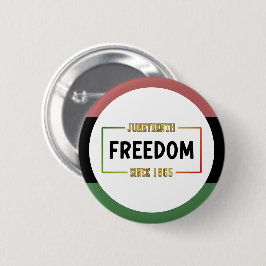 Bóton Redondo 5.08cm 18 de junho de 1865 Celebrando a Liberdade Negra