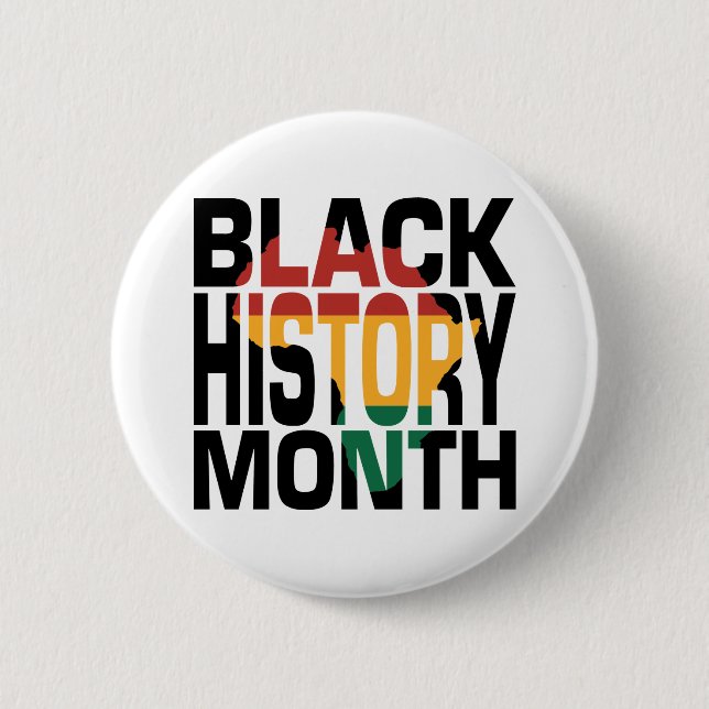 Bóton Redondo 5.08cm 19.º Mês da História Negra (Frente)