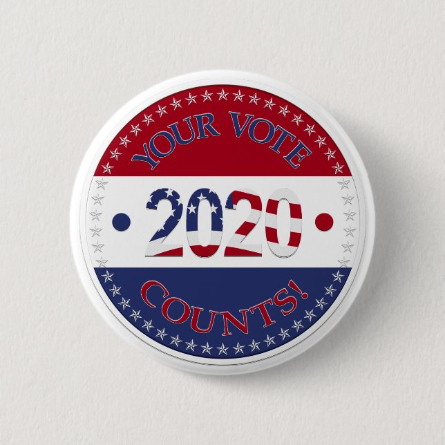 Bóton Redondo 5.08cm 2020 Seu Voto Conta (Frente)