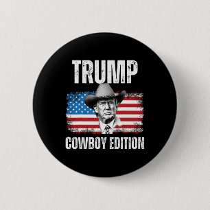 Bóton Redondo 5.08cm 2024 Cowboy Edition Bandeira Republicana Americana