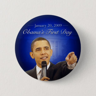 Bóton Redondo 5.08cm 20 de janeiro: Botão do dia de Obama primeiro