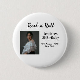 Bóton Redondo 5.08cm 20 do Rock n roll
