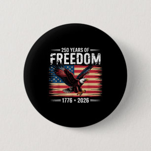 Bóton Redondo 5.08cm 250º Aniversário Americano 2026 Anos De Liberdade