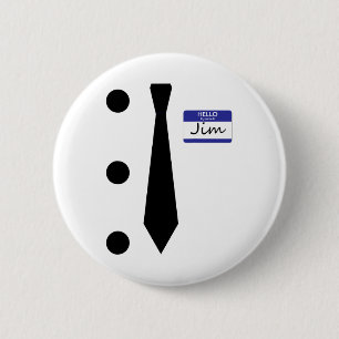 Bóton Redondo 5.08cm 3 Buracos - Jim Figurume Fácil Camisa De Halloween