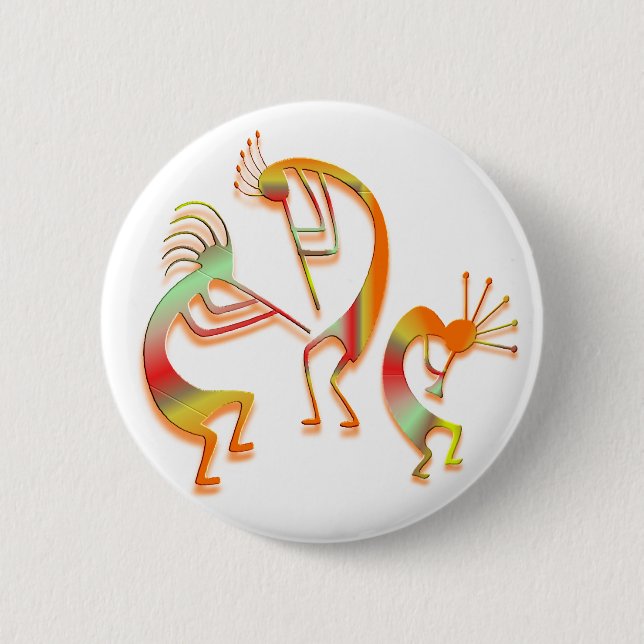 Bóton Redondo 5.08cm 3 Kokopelli #51 (Frente)