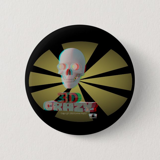 Bóton Redondo 5.08cm 3D Louco (Frente)