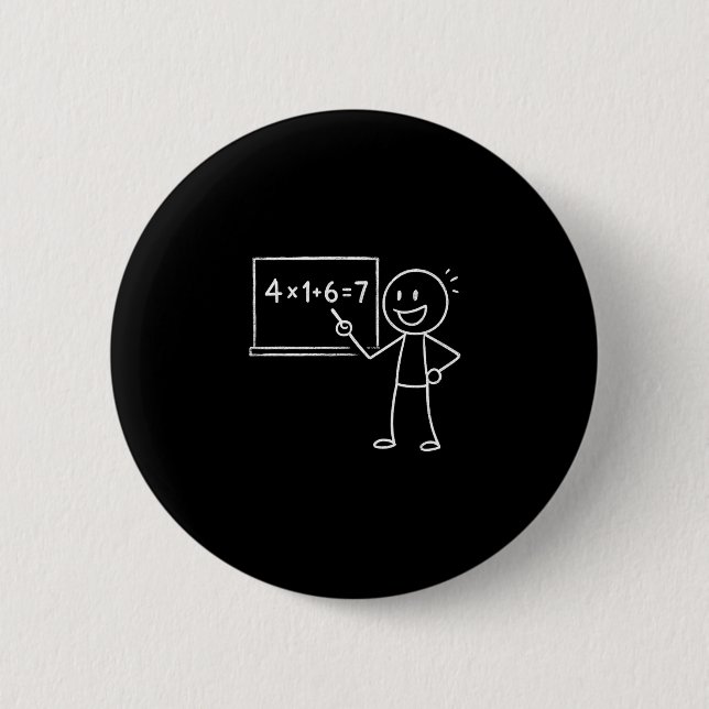 Bóton Redondo 5.08cm 41 67 Meme 41 67 Engraçado Professor de Matemática (Frente)