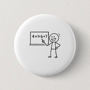 Bóton Redondo 5.08cm 41 67 Meme 41 67 Engraçado Professor de Matemática
