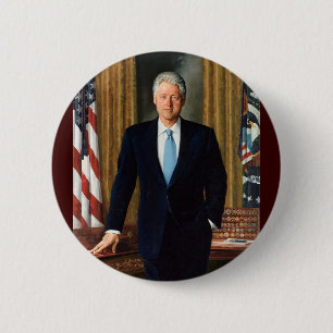 Bóton Redondo 5.08cm 42 Bill Clinton